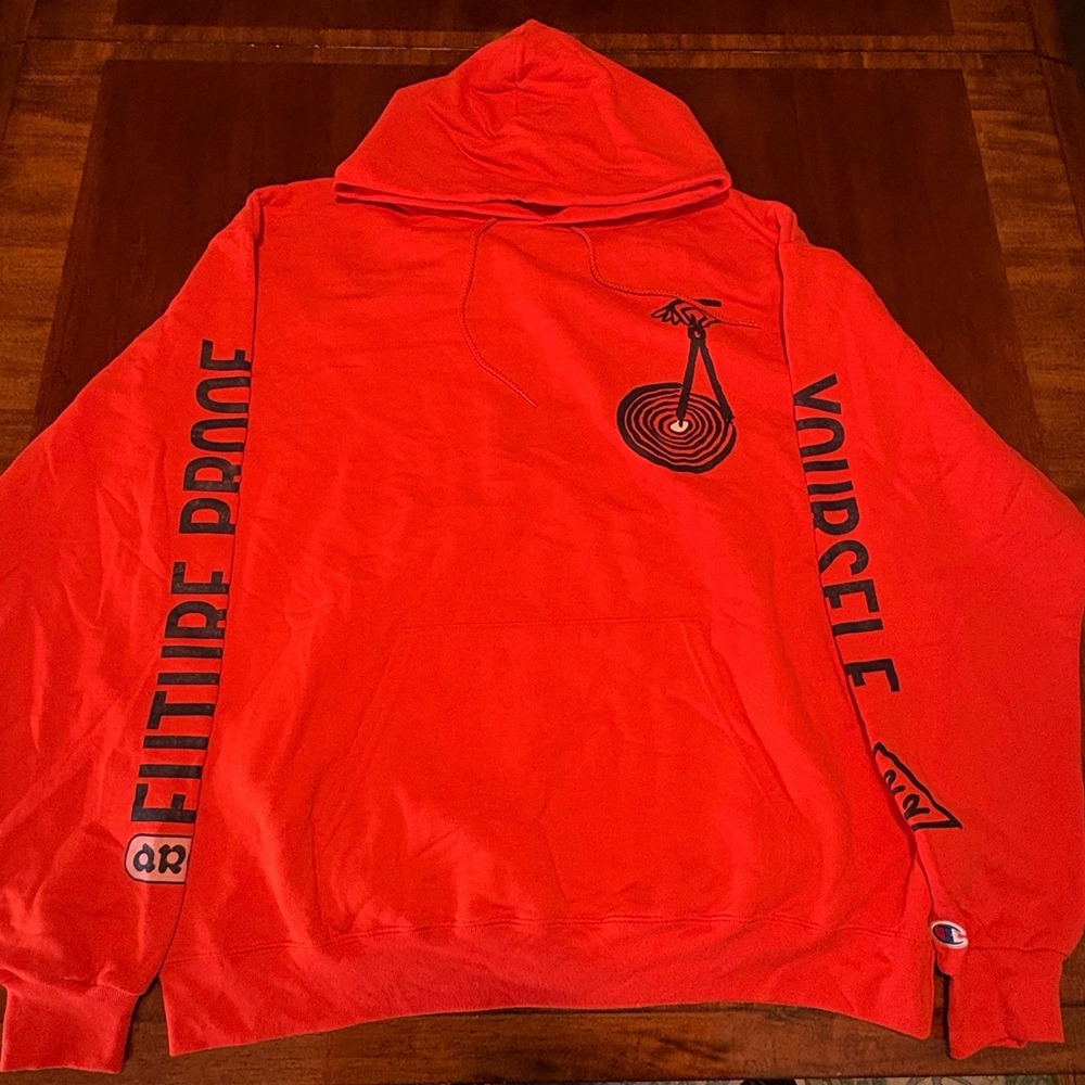 Architect Science Center Future Proof Yourself Hoodie XL Champion Orange Techwea